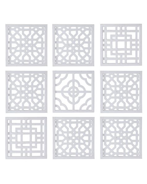 Nine Geometric Fretwork Wall Decor Panels Geometric Fretwork Wall