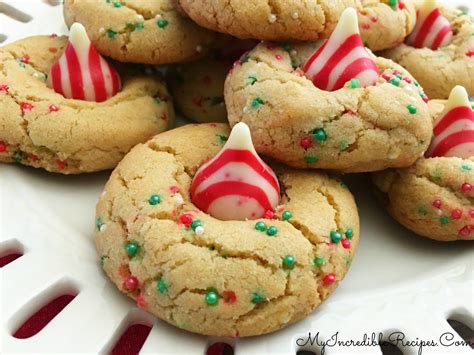 Hershey Kisses Christmas Cookies Thumbprint Cookies With Candy Cane Kisses Will Cook For