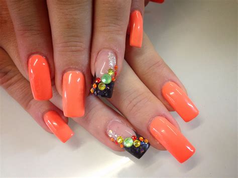 Make A Bold Statement With Orange And Black Nail Designs The Fshn