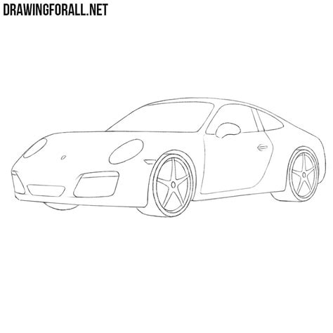 Next, draw an outline of the hairstyle you envisioned by using curly lines. How to Draw a Porsche Easy | Drawingforall.net