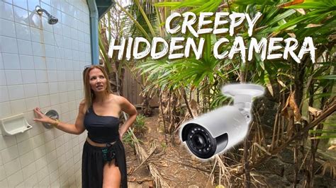Creepy Hidden Camera At Our Rental House Looking At Our Outdoor Shower Youtube