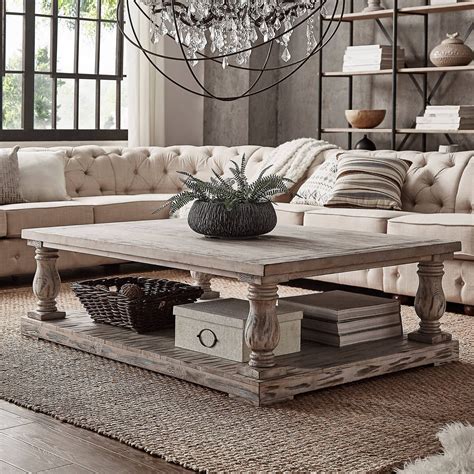 An upcycled wood crate is a really good idea. Edmaire Rustic Baluster 60-inch Coffee Table by iNSPIRE Q ...