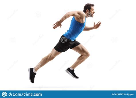 Fit Man Starting To Run Fast Stock Image Image Of Male Challenge