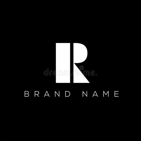 Letter R Logo With A Solid Iconic Minimalist Clean Design Stock Vector
