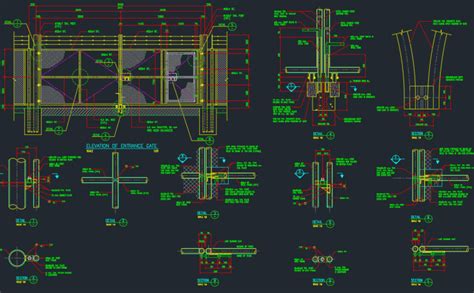 Maybe you would like to learn more about one of these? Mesh Galvanized Fence And Entrance Gate Details | | CAD ...