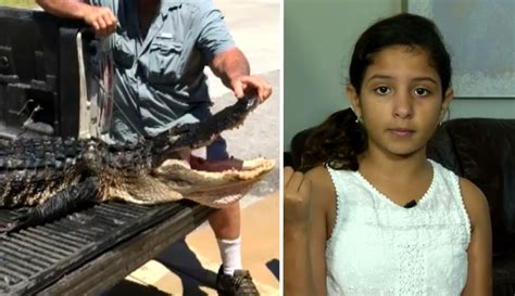 10 Year Old Florida Girl Fends Off Attacking Alligator By Sticking Her