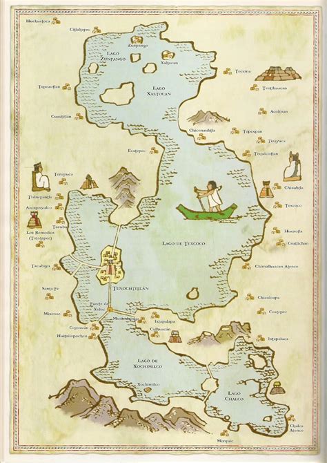 Mapa De Tenochtitlan Old Maps Antique Maps Vintage World Maps Aztec
