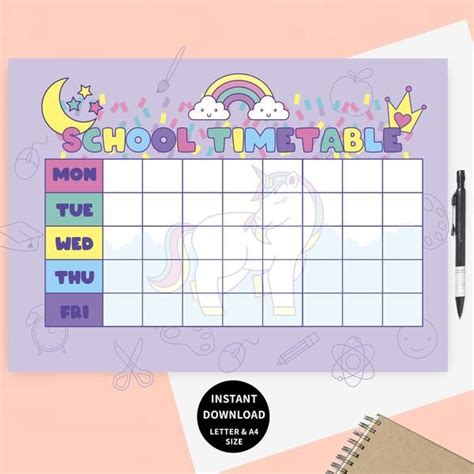 To Do List Printable Unicorn Printable Weekly Plannerweekly Etsy To