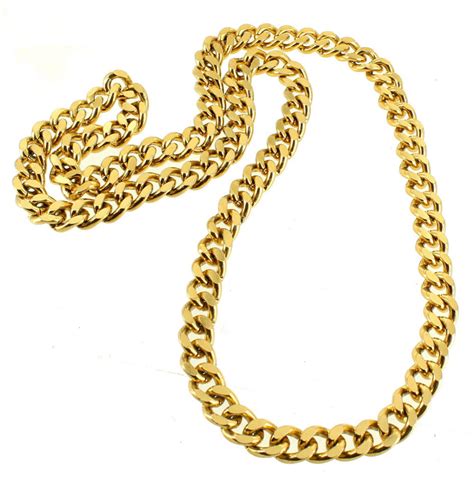 Vintage Heavy Curb Link Gold Tone Chain Link Necklace 36 Cool 1970s
