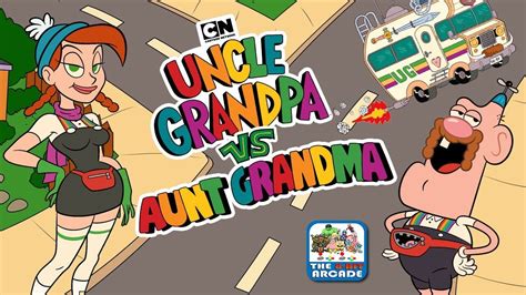 uncle grandpa vs aunt grandma who s the fastest old person cn games youtube