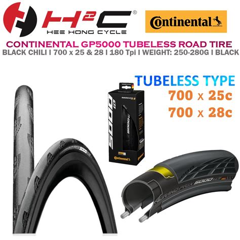 Continental Grand Prix 5000 Black Tubeless 700x25 28c Tire