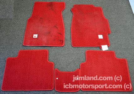 They are less susceptible to cracking, curling, and drying out. Used JDM Civic Type R EK9 Red Floor Mats - Rare