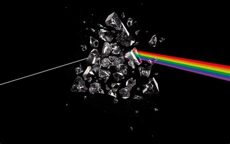 Wallpaper Black Night Space Graphic Design Pink Floyd Midnight Debris Rainbow