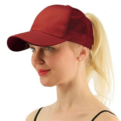 2018 Ponytail Baseball Cap Women Messy Bun Hat Snapback