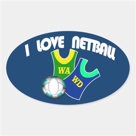 I Love Netball Sticker Zazzle