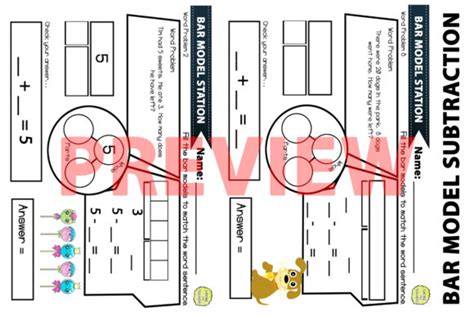 Bar Model Subtraction Worksheets Graphic By Saving The Teachers