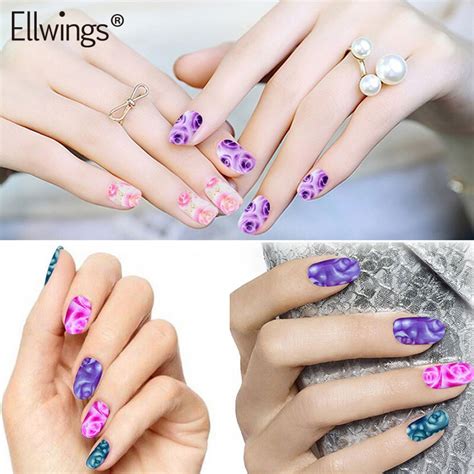 ellwings blossom uv nail gel polish diy nail flowers design uv blossom gel varnishes long