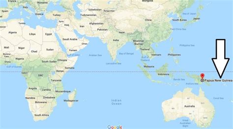 Papua new guinea is bordered by the pacific ocean, bismark sea, solomon sea, coral sea, and indonesia to the west. New Guinea On World Map | Map Of The World