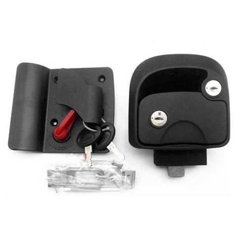 1 Set Rv Trailer Entry Door Latch Deadbolt Handle Lock Keys Kit For Rv