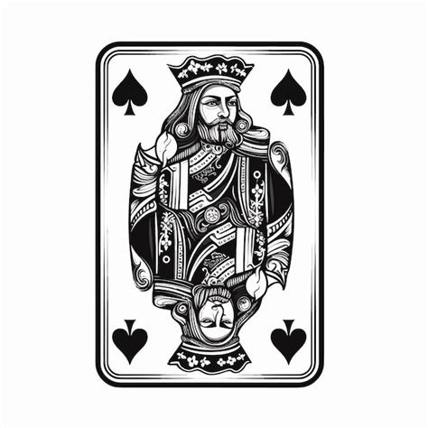 Premium Vector King Playing Card Drawing