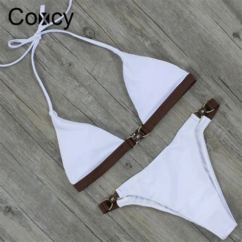 Coxcy Rivet Bikinis Swimsuit 2018 Sexy Micro Thong Biquini Swimwear