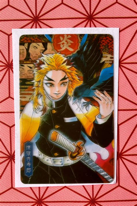 Demon Slayer Bookmark Cards Kimetsu No Yaiba Manga Anime Etsy