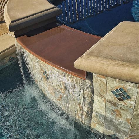 Bella Aqua Swimming Pools On Instagram “copper Spillways Add Beautiful