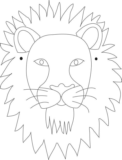 More images for face realistic printable lion coloring pages » Lion mask printable coloring page for kids- **draw ur own ...