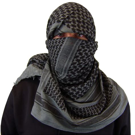 New Cotton Skull Tactical Desert Arab Keffiyeh Shemagh Scarf For Men