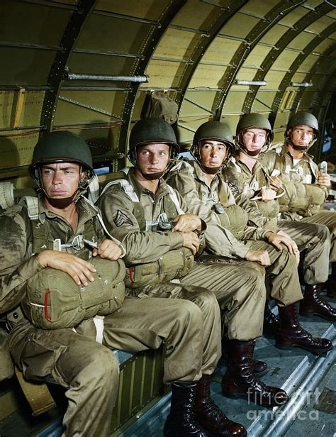 Us Army Airborne Paratroopers In C 47 Photograph By Bettmann