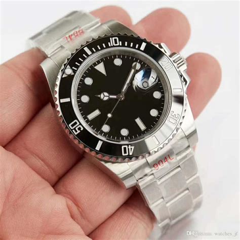 Top Mens Watch Eta 2836 V8 904l 116610ln Automatic Watch Black Ceramic