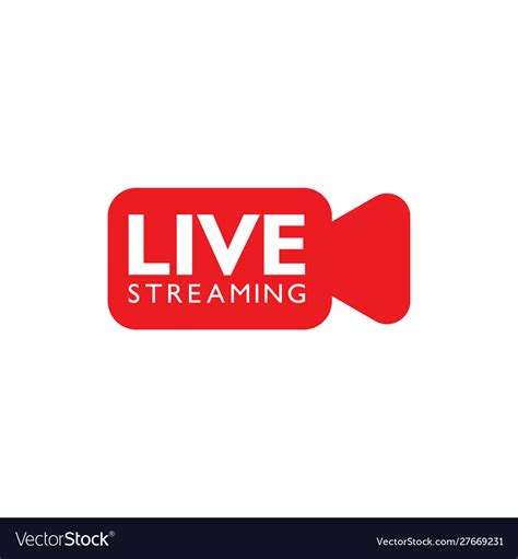 Live Stream Logo Design Royalty Free Vector Image