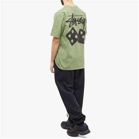 Stussy Dice Pigment Dyed Tee Artichoke End Global