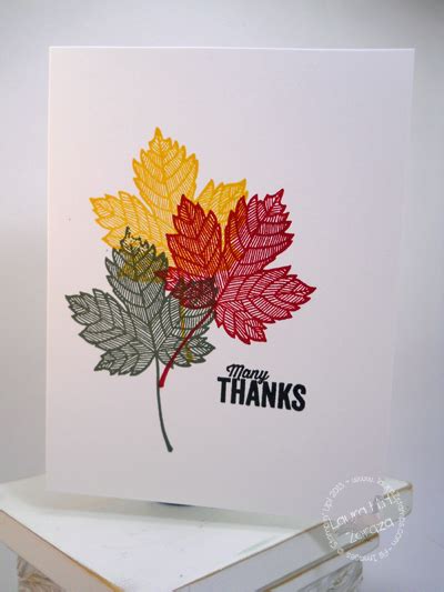 Have fun with fall and this leaf printing craft with kids! Maple Leaves by stampinggoose - at Splitcoaststampers