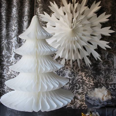 Tissue Paper Christmas Tree Decoration By Pearl And Earl