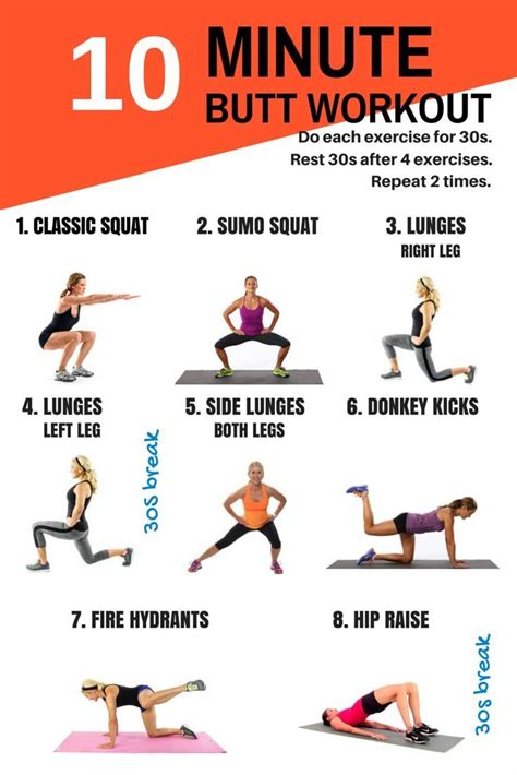 Minute Workouts For Busy People Who Want A Better Body Minute Workout Butt Workout At