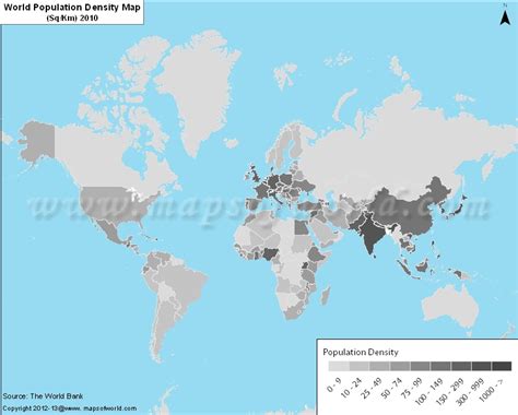 Map Of World Population Density
