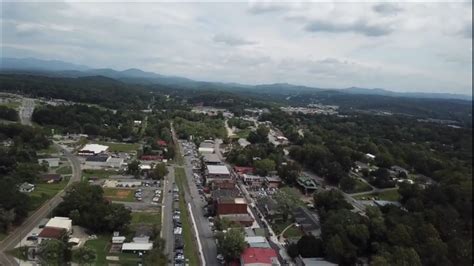 Aerial Shot Of Downtown Blue Ridge Georgia From Our Friends With