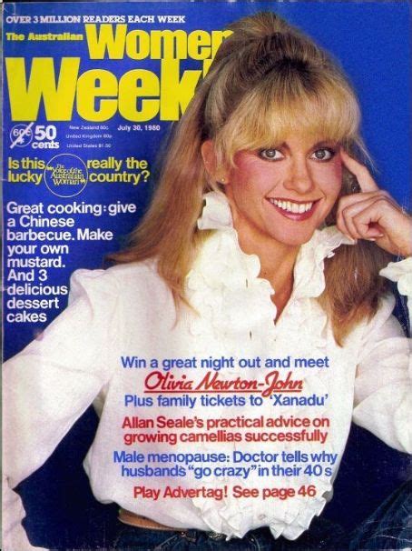 Olivia Newton John Womans Weekly Magazine 30 July 1980 Cover Photo