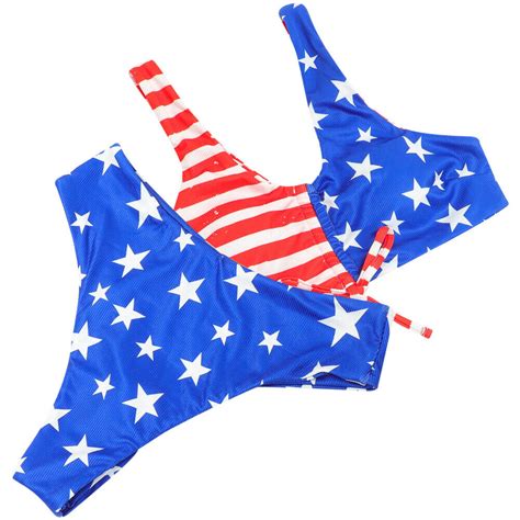 Sexy Lady Usa Flag Swimsuit Set American Flag Bikini Set Swimsuit Ebay