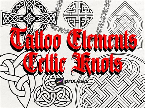 145 Celtic Knot Tattoo Procreate Stamps Viking And Nordic Celtic Tattoo