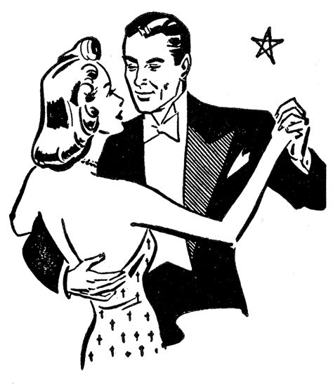 Dancing Couple Vintage Graphicsfairy The Graphics Fairy