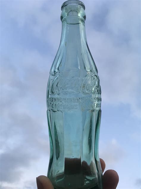 Vintage Green Glass Coca Cola Bottle Antique New York Ny Coke Bottle