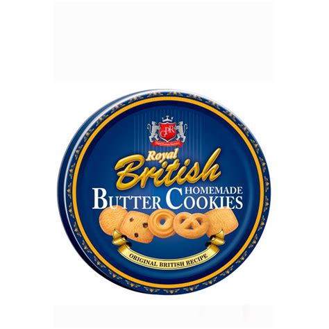 · these danish butter cookies taste just like the ones in the iconic royal dansk blue tin; Biscoito Royal British Butter Cookies 114g - Super Adega