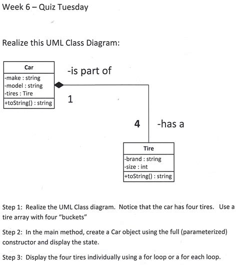 Solved Week 6 Quiz Tuesday Realize This Uml Class Diagram
