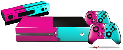 Xbox One Original Console And Controller Skins Bundle Ripped Colors Hot