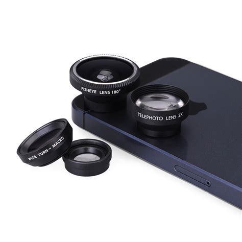 4 In1 Lens Fish Eye Wide Angle Macro Lens Telephoto Lens For Iphone