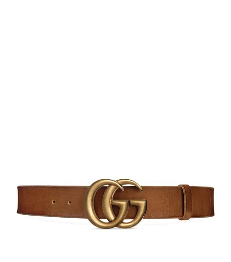 Gucci Gg Marmont Wide Belt In Brown Leather — Ufo No More