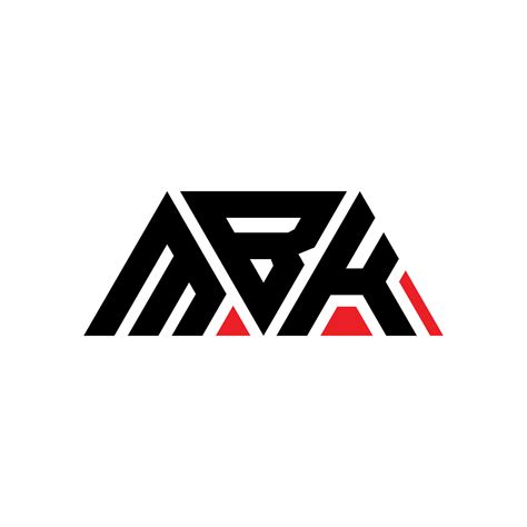 Mbk Triangle Letter Logo Design With Triangle Shape Mbk Triangle Logo