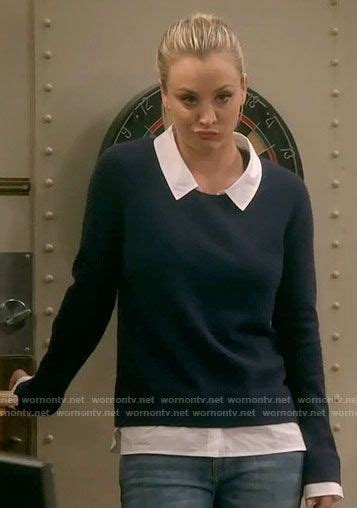 Pennys Navy Layered Sweater On The Big Bang Theory Outfit Details